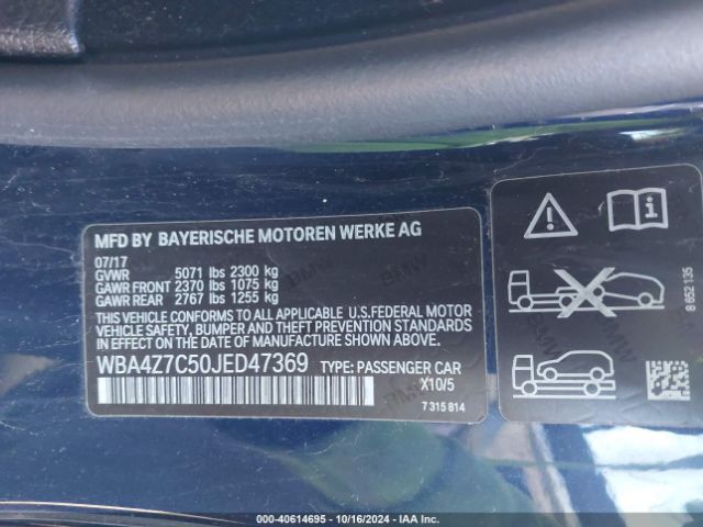 WBA4Z7C50JED47369 BMW 440i Xdrive