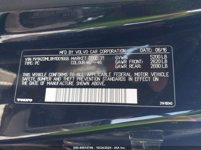 YV1A22ML8H1001668 Volvo S90 T6 Inscription