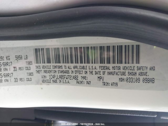 1C4PJLAB5FW721482 Jeep Cherokee Sport