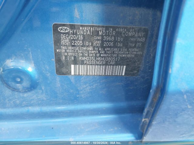 KMHD35LH6HU380517 Hyundai ELANTRA GT