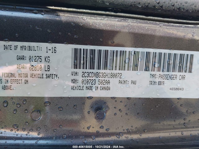 2C3CDXBG3GH180072 Dodge Charger Se