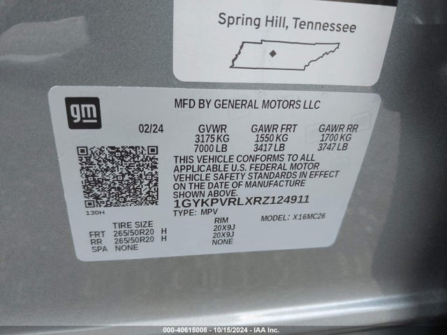 2024 CADILLAC LYRIQ 1GYKPVRLXRZ124911 Photo 8