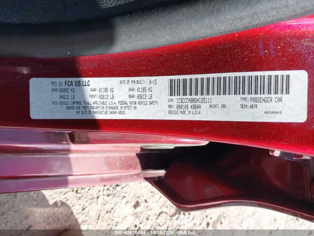 Chrysler 200 Limited 2016 1C3CCCAB8GN125111 Image 9