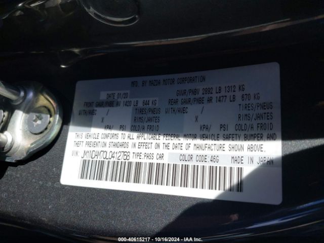 JM1NDAM70L0412768 Mazda Mx-5 Miata Rf Grand Touring