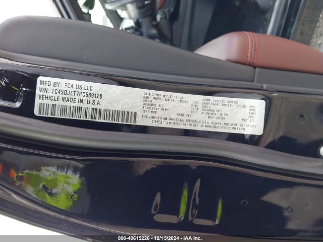 1C4SDJET7PC689128 Dodge Durango Citadel Awd
