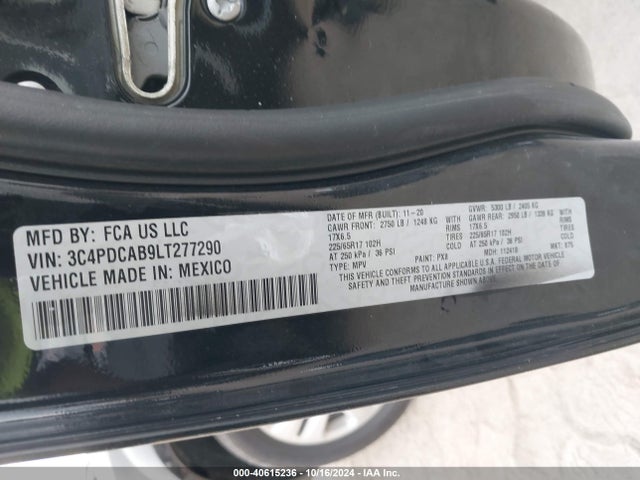 3C4PDCAB9LT277290 Dodge Journey Se Value