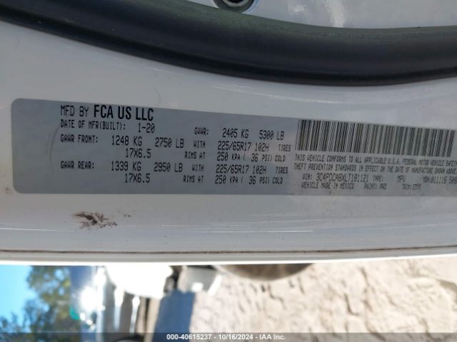 3C4PDCABXLT181121 Dodge Journey Se Value