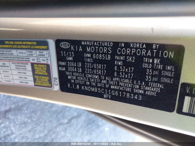 KNDMB5C11G6178343 KIA SEDONA LX