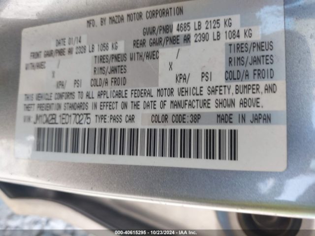 JM1CW2BL1E0170275 Mazda Mazda5 Sport
