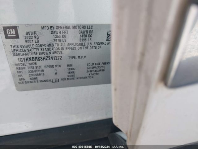 1GYKNBRS3HZ241272 Cadillac XT5 LUXURY