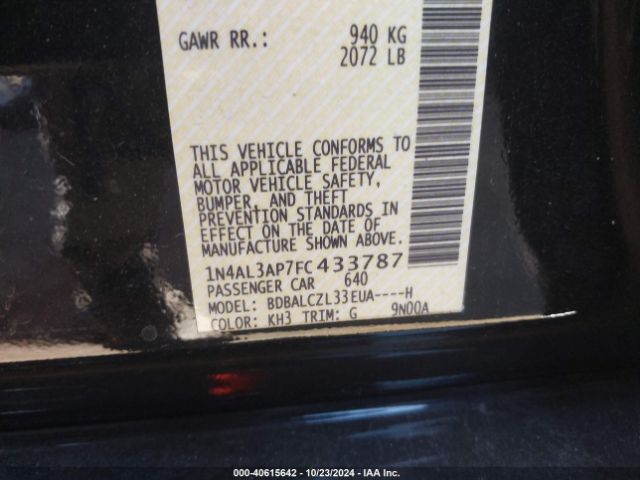 1N4AL3AP7FC433787 Nissan Altima