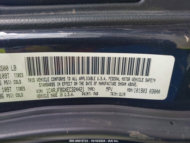 1C4RJFBGXEC324421 Jeep Grand Cherokee Limited