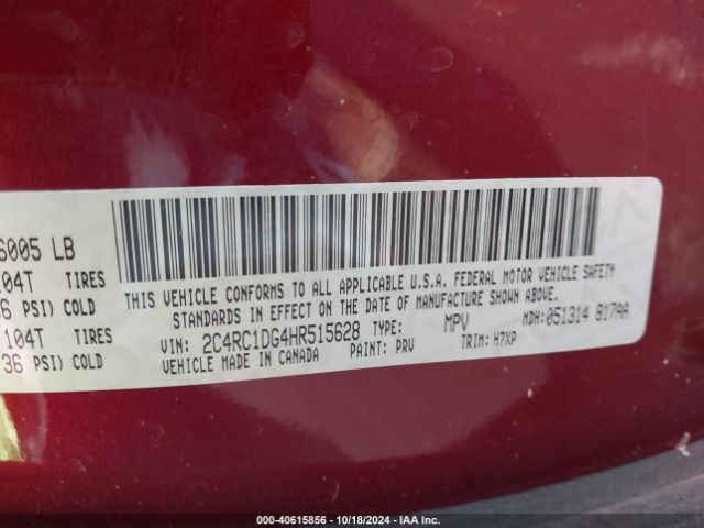 2C4RC1DG4HR515628 Chrysler Pacifica Touring