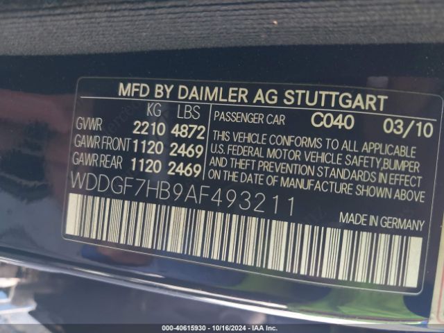 2010 MERCEDES-BENZ C 63 AMG WDDGF7HB9AF493211 Photo 8