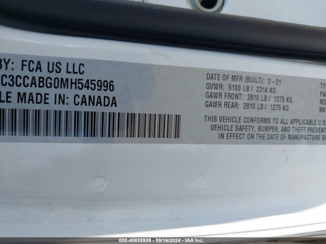 Chrysler 300 300s 2021 2C3CCABG0MH545996 Image 9