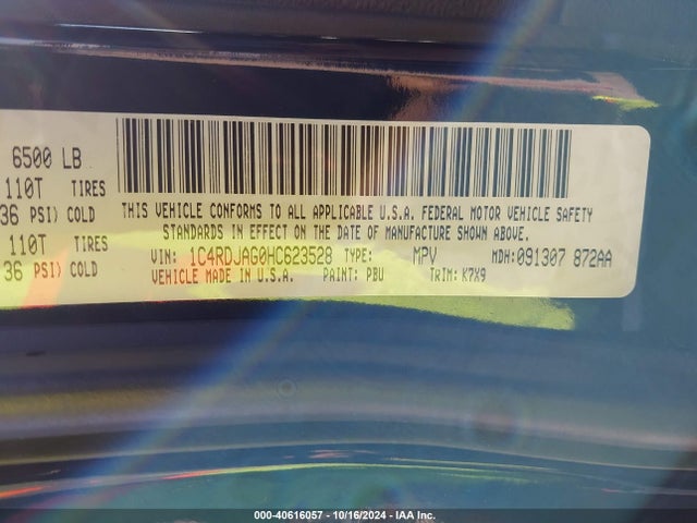1C4RDJAG0HC623528 Dodge 2017