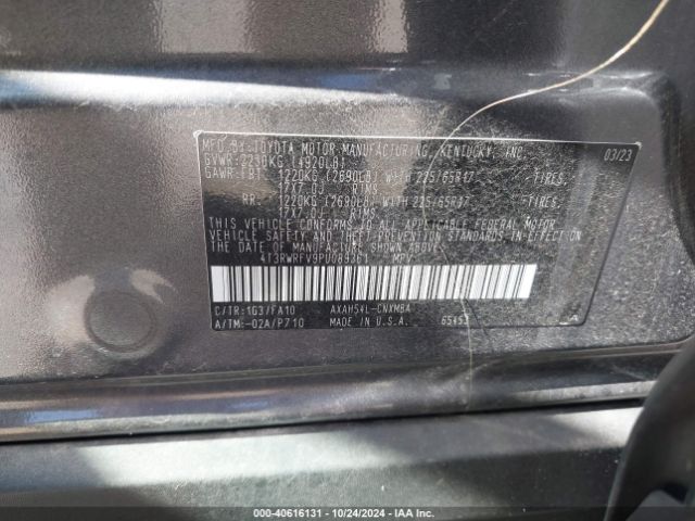 4T3RWRFV9PU089361 Toyota Rav4 Hybrid Xle