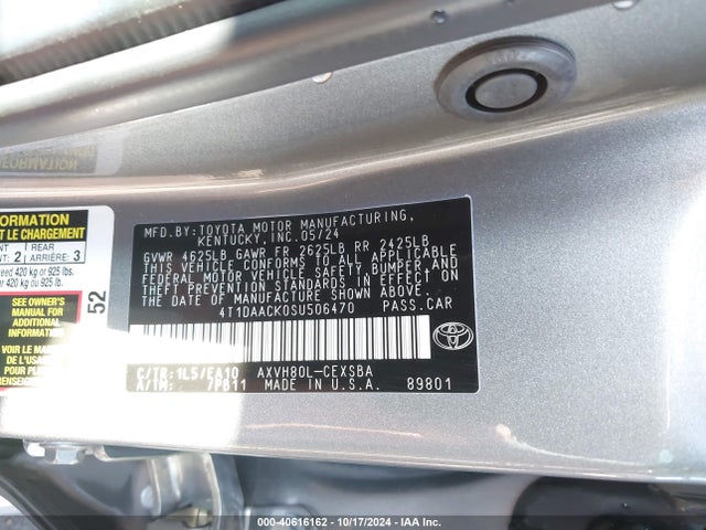 Toyota CAMRY SE 2025 4T1DAACK0SU506470 Image 9