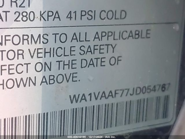 WA1VAAF77JD054767 Audi Q7 3.0t Premium
