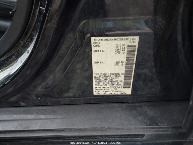 1N4AL3AP1FC233245 Nissan Altima 2.5/2.5 S/2.5 Sl/2.5 Sv