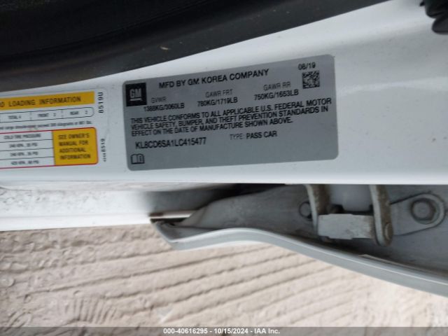 Chevrolet Spark Fwd 1lt Automatic 2020 KL8CD6SA1LC415477 Image 9