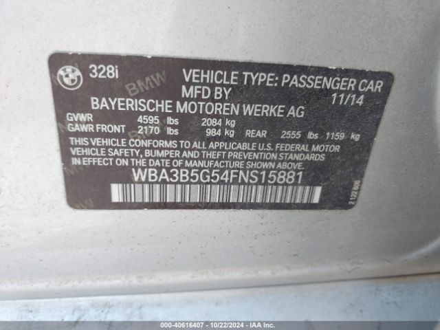 WBA3B5G54FNS15881 BMW 328i Xdrive