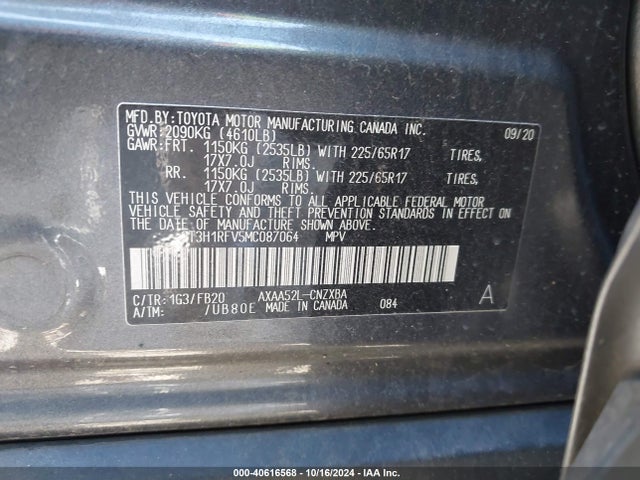 Toyota RAV4 LE 2021 2T3H1RFV5MC087064 Image 9