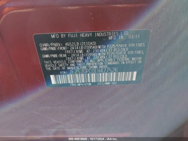 JF2SJGPC0EH427526 Subaru Forester 2.0xt Touring