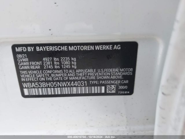 WBA53BH05NWX44031 BMW 530 I