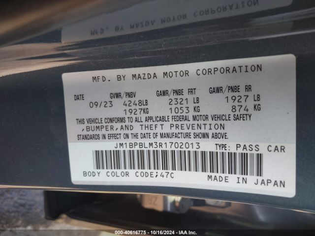 JM1BPBLM3R1702013 Mazda Mazda3 2.5 S Carbon Edition