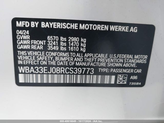 WBA33EJ08RCS39773 BMW 760 I Xdrive
