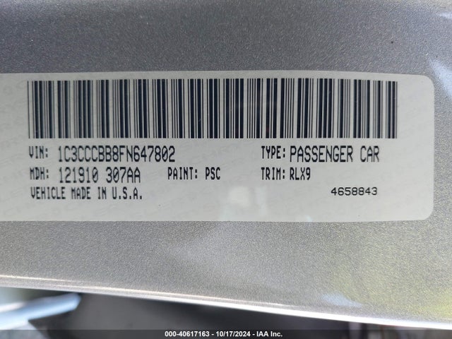 1C3CCCBB8FN647802 Chrysler 200 S