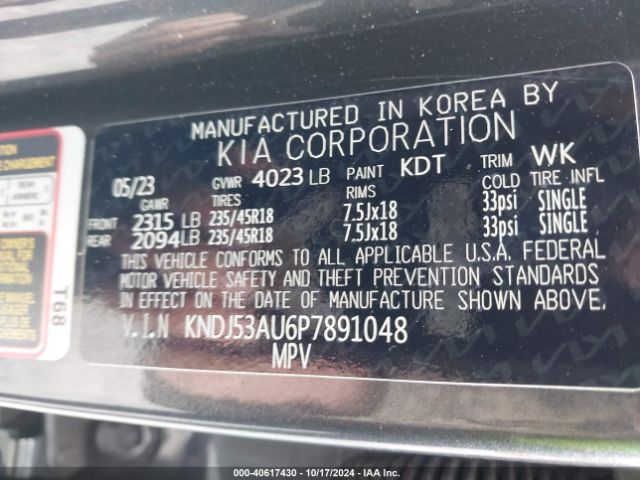 KNDJ53AU6P7891048 KIA Soul Gt-line