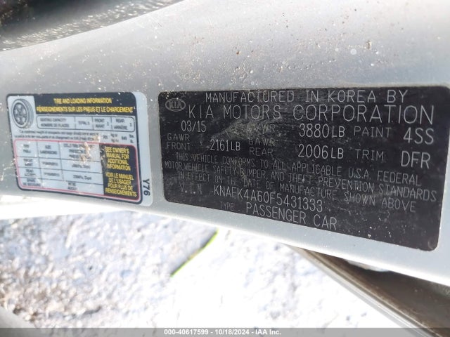 KIA FORTE LX 2015 KNAFK4A60F5431333 Image 9