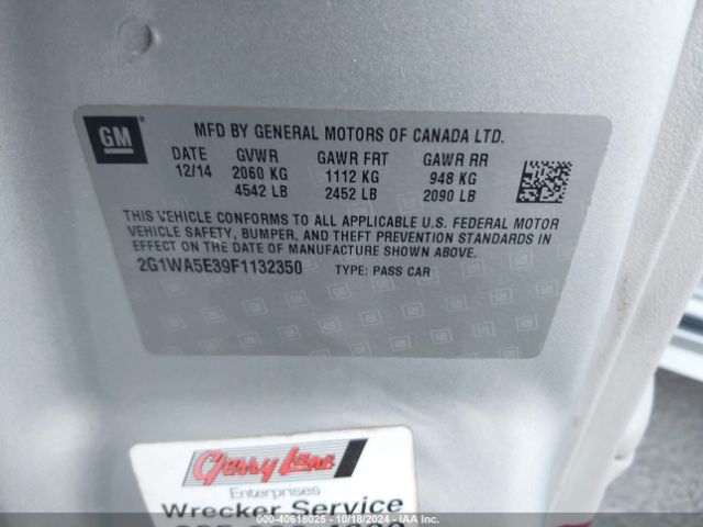 2G1WA5E39F1132350 Chevrolet Impala Limited Ls
