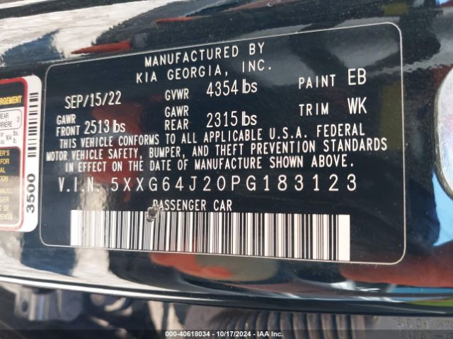 5XXG64J20PG183123 KIA K5 Gt-line