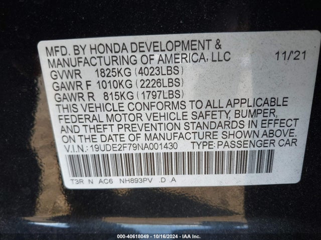 Acura Ilx Premium Package 2022 19UDE2F79NA001430 Image 9