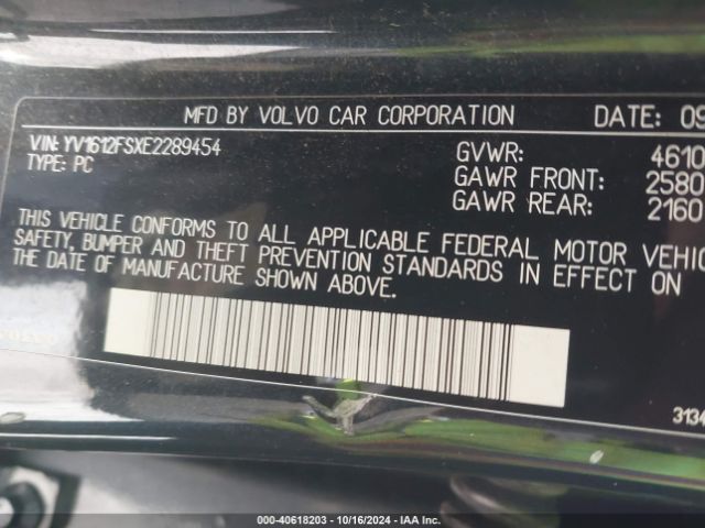 YV1612FSXE2289454 Volvo S60 T5