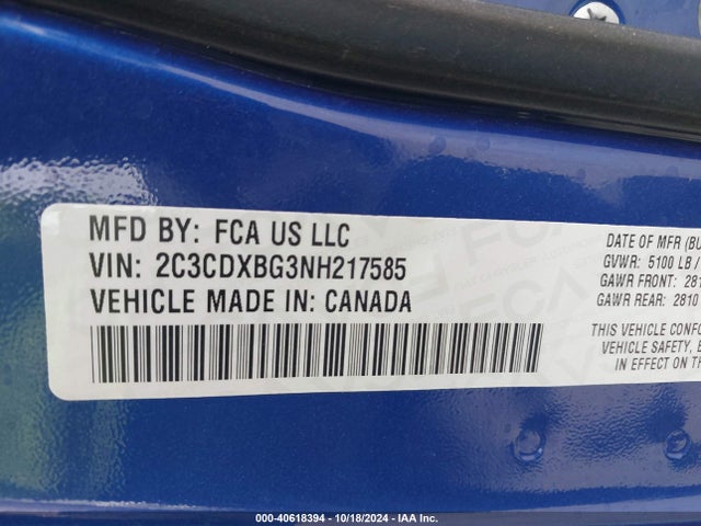 Dodge Charger Sxt Rwd 2022 2C3CDXBG3NH217585 Image 9
