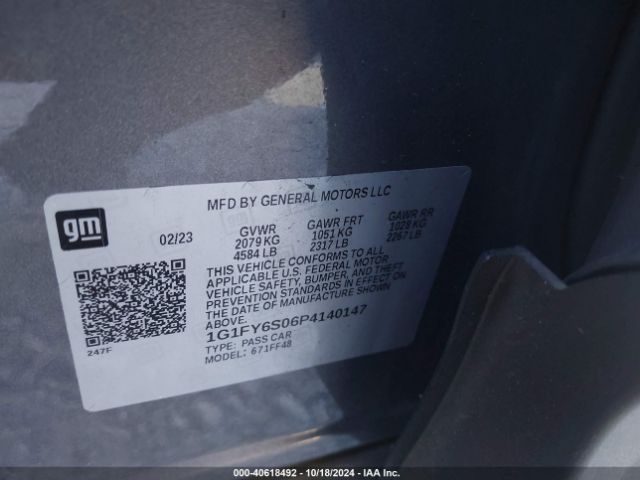 1G1FY6S06P4140147 Chevrolet Bolt Euv Fwd Lt