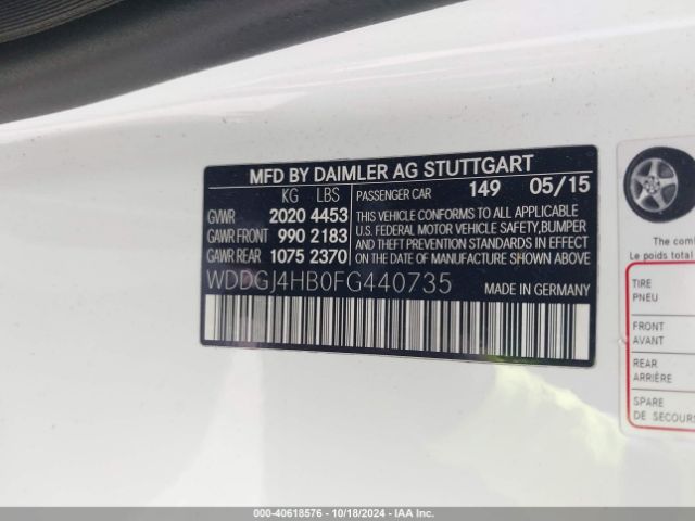 WDDGJ4HB0FG440735 Mercedes-Benz C 250