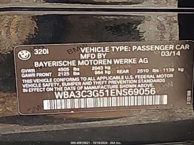 WBA3C3G51ENS69056 BMW 320i Xdrive