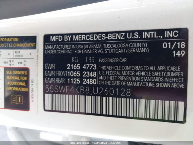 55SWF4KB8JU260128 Mercedes-Benz C 300 4matic