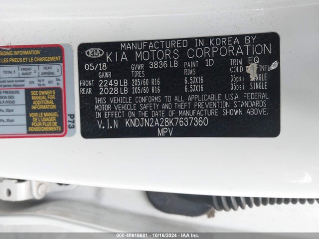 KIA Soul 2019 KNDJN2A28K7637360 Image 9