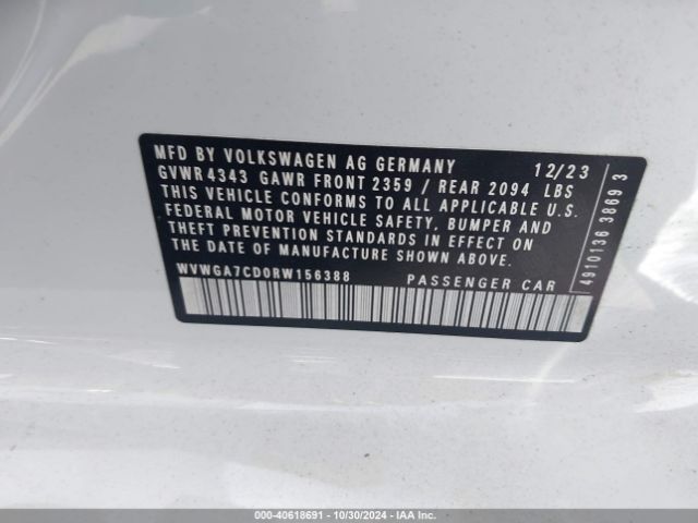 WVWGA7CD0RW156388 Volkswagen Golf Gti 2.0t S
