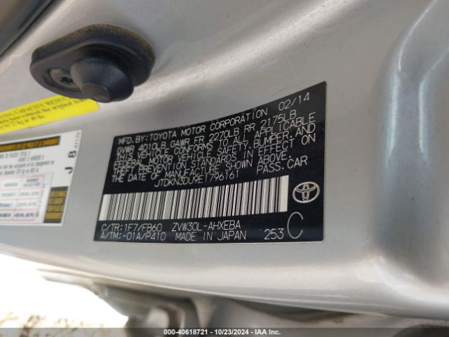 JTDKN3DU9E1796161 Toyota Prius
