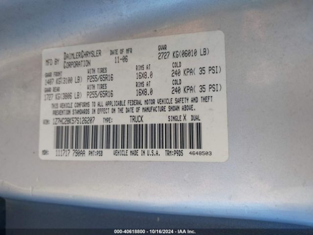 2007 MITSUBISHI RAIDER 1Z7HC28K57S126207 Photo 8