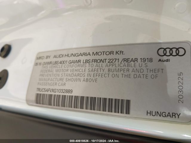 TRUC5AFVXG1032889 Audi Tt 2.0t