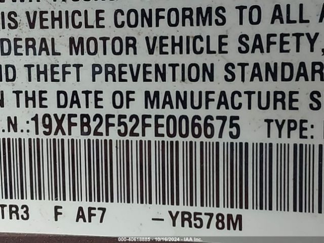 19XFB2F52FE006675 Honda Civic Lx