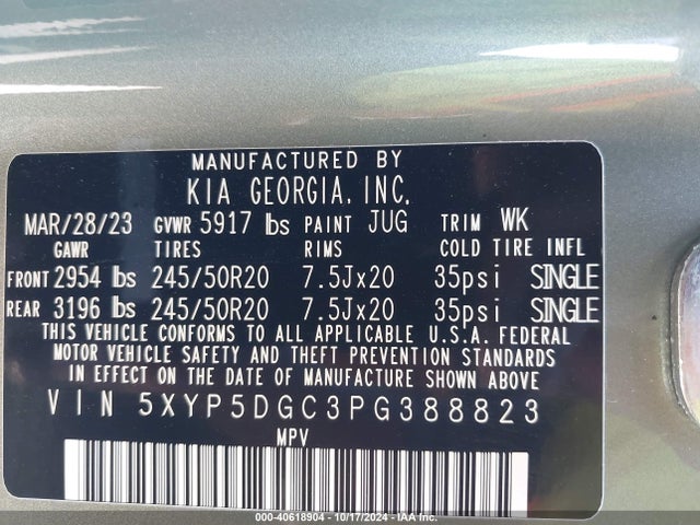 5XYP5DGC3PG388823 KIA Telluride Sx X-line
